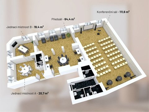 Konferenční centrum Krocínova - Jednací a školící místnost B - náhled 9