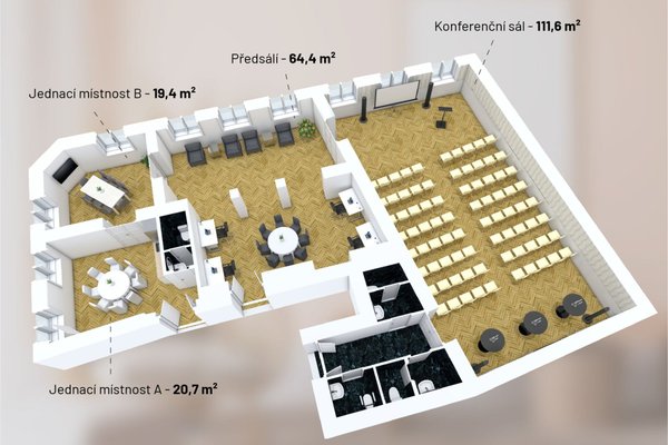 Konferenční sál a foyer@Konferenční centrum Krocínova - náhled 4
